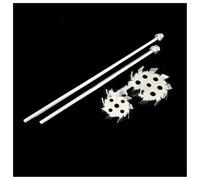 Agitateur à hélice à pales en acier inoxydable, Disque de Dispersion en dents scie SUS304, avec tige d'agitation, trou dérivation, plusieurs tailles, 1 ensemble(120x8x450mm)