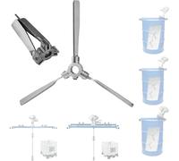 Agitateur à Pales Repliables, Mobile D'agitation Centrifuge Rétractable | Pale de Rechange de 20 Mm/25 Mm de Diamètre Intérieur pour Mélangeur à Tambour, Mélangeur IBC, Mélangeur à Cuve 20 X 300 Mm