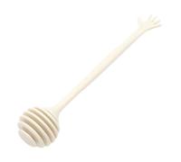 Agitateur à sirop - Accessoires de cuisine distinctifs Cuillère à sirop en bois Outil de mélange de bocaux en forme de ruche Outil de mélange durable Cuillère à sirop décorative (White, One Size)