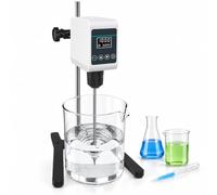 Agitateur aérien à affichage numérique, OS-5S, jusqu'à 5 000 mPa.s, 5 L | Mélange des liquides de laboratoire, 100-1200 tr/min avec pas de 10 tr/min, minuterie 0-24h, pour expériences en laboratoire