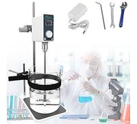 Agitateur aérien - Agitateur aérien de laboratoire 10L/20L, vitesse variable 50-2000 tr/min avec support et tige d'agitation, mélangeur d'agitateur de laboratoire conception de passage 10L-110V