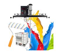Agitateur centrifuge électrique, baril de tonne, agitateur de peinture avec brosse à rouleau, double turbine centrifuge for mélanger la peinture, les pigments et les colorants