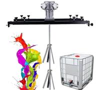 Agitateur d'air for réservoir IBC Mélangeur de peinture pneumatique 1 tonne/1000 L, agitateur de peinture, hélice pliante, avec support de suspension, for dissolvant d'encre(S500)
