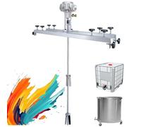 Agitateur d'air IBC, agitateur de peinture, bétonnière, mortier, plâtre, peinture, fourrage, hélice pliable, avec support(H400)
