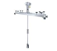Agitateur d'air, mélangeur de peinture pneumatique 0-2500 tr/min, agitateur de peinture réglable de 75~120 mm, avec agitation en acier inoxydable de 10 pouces
