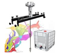 Agitateur d'air, mélangeur de réservoir électrique, machine commerciale d'agitation de peinture de 1 tonne avec support de suspension, pour agitateur de dissolution d'encre (petit 5 cylindres)