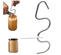 Agitateur de beurre de cacahuètes, outil de mélange de beurres de cacahuètes en acier inoxydable avec grattoir, baratte à beurre manuel, mélangeur de beurre de noix facile à nettoyer pour divers beurr