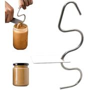 Agitateur de beurre de cacahuètes, outil de mélange de beurres de cacahuètes en acier inoxydable avec grattoir, baratte à beurre manuelle, mélangeur de beurre de noix facile à nettoyer pour divers beu