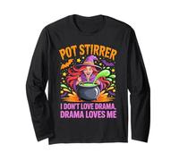 Agitateur de Casserole drôle sorcière Cuisine Drame Halloween Meme Humour Manche Longue