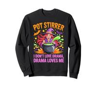 Agitateur de Casserole drôle sorcière Cuisine Drame Halloween Meme Humour Sweatshirt