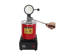 Agitateur de laboratoire, Machine électrique de four de fonte 1600W 3KG creuset de Graphite for l'outil de fonte de bijoux de fonte d'aluminium de cuivre d'argent d'or(Rot)
