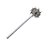 Agitateur dentelé en acier inoxydable, Disque de dispersion et tige d'agitation en acier inoxydable 304, trou dérivation, plusieurs tailles, 1 ensemble(10cm disk with rod)