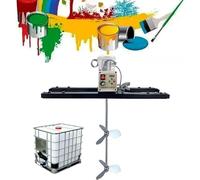 Agitateur électrique pour réservoir IBC, machine de mélange de peinture de 1000 L avec tige réglable en acier inoxydable de 70 à 120 cm et turbine pour barils IBC, barils ouverts