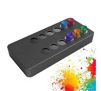Agitateur magnétique à 12 trous, mini mélangeur vortex avec 40 coupelles et 50 tiges magnétiques, compact et portable for pigments de tatouage, encres et vernis à ongles.