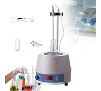 Agitateur magnétique avec capuchon chauffant, thermostat de laboratoire, affichage numérique, capteur de température et fonction minuterie(500ml)