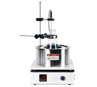 Agitateur Magnétique Collecteur De Chaleur, Plaque Chauffante pour Bain-Marie/Bain D'Huile De Laboratoire 300 °C, Vitesse 0-2 800 TR/Min, Durée 0-9 999 Min/0-9 999 H, Pou(2L)