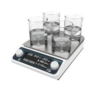Agitateur MagnéTique Commande Asynchrone Avec Chauffage, 4X500Ml/6X500Ml, Affichage NuméRique, 50-1200 Tr/Min, Minuterie 1 Min-20H, Agitateur Laboratoire Affichage NuméRique,MHS4Pro