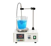 Agitateur magnétique de 2 l avec plaque chauffante, mélangeur magnétique de laboratoire avec affichage numérique de la température et réglage de la vitesse, support flexible