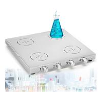 Agitateur magnétique Multipositions, mélangeur magnétique de Laboratoire, Vitesse réglable de 200 à 2000 TR/Min, Ultra-Fin en Acier Inoxydable, pour Grandes écoles et Recherche Scientifique LC-UMS-4