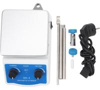 Agitateur magnétique Plaque chauffante Agitateur à plaque chauffante 662�H 350�� 2000ml 100?1600RPM Réglable en continu pour laboratoire Prise EU 220V