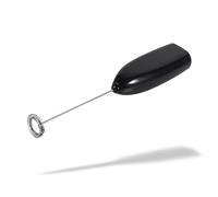 Agitateur mélangeur, Mousseur à lait en acier inoxydable 304, Mini agitateur à café à main, flexibilité Faire tourner le batteur à oeufs sans secouer(noir)