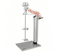 Agitateur pneumatique de peinture, machine de levage manuelle de 5 gallons avec support réglable en hauteur pour liquide visqueux, adhésif et colorant ; 1/8HP, 50-2800 tr/min