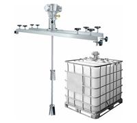 Agitateur pneumatique for cuve IBC, mélangeur de peinture pneumatique réglable de 0 à 2800 tr/min avec pale d'agitation de 250 mm de diamètre, 1tonne, 1000 l, for usage commercial et domestique.