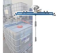 Agitateur pneumatique industriel à pince, agitateur à air, outil de mélange de peinture, IBC de 265 gallons - Mélangeur de peinture pneumatique à pince avec turbine de 400 mm pour une capaci