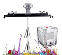 Agitateur pneumatique pour cuve IBC, mélangeur à tambour pneumatique avec hélice repliable et support de suspension pour la dissolution de peintures, revêtements et encres, grand modèle à cinq cylind