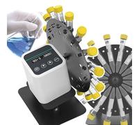 Agitateur rotatif numérique pour tubes, mélangeur rotatif de laboratoire, 20-80 tr/min, avec écran LCD/minuterie, angle réglable : 40°-80°, pour tubes de 1,5/2/5/10/15/50 ml,A