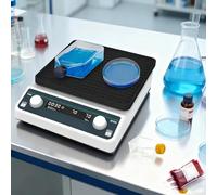 Agitateur rotatif orbital pour utilisation en laboratoire, mélangeur rotatif numérique avec vitesse et modes de synchronisation réglables, idéal pour mélanger des échantillons dans des boîtes de Pétri