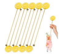 Agitateurs de boissons en acier - Tiges à cocktail aux agrumes - Collection de bâtons Fusion - Gadget élégant pour mélanger les boissons | Création de boissons de qualité supérieure pour les