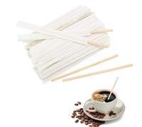 Agitateurs de café en Bois,200Pcs Palettes Café emballées Individuellement Bâtonnets Cafe Agitateurs Café en Bois pour Le café et Le thé