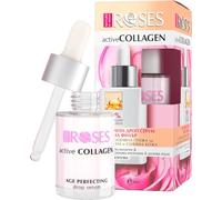 Agiva Roses 98% Natural INTENSIF INTENSIF ALIMENTAIRE COLLAGÈNE FILLER ANTI-RIMPEL DROP SERUM avec collagène, acide hyaluronique et eau de rose pour un effet ultra rayonnant pour chaque type de peau