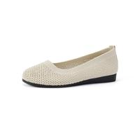 Agiyenna Ballerines en Tricot pour Femme à Bout Rond - Chaussures d'Été Unies Slip-on avec Design Léger en Maille Aérée - Chaussures de Loisirs Respirantes à Semelle Anti-Dérapante pour Confort