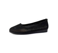 Agiyenna Ballerines en Tricot pour Femme à Bout Rond - Chaussures d'Été Unies Slip-on avec Design Léger en Maille Aérée - Chaussures de Loisirs Respirantes à Semelle Anti-Dérapante pour Confort