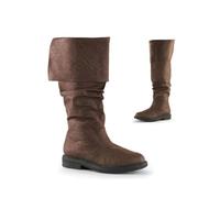 Agiyenna Bottes Médiévales pour Hommes Chaussures Steampunk Renaissance Bottes Occidentales Rétro Talon Épais Bottes Plates à Enfiler Mi-hautes Couleur Unie Bottes de Moto à Lacets Décontractées