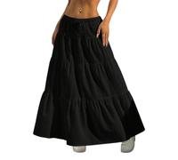 Agiyenna Robe de Ballet Plissée Élégante pour Femme Style Décontracté Longue pour L'été avec Un Design Unicolore Un Léger Cordon à Nœud Papillon et Une Jupe Ample et Tendance Élastiquée