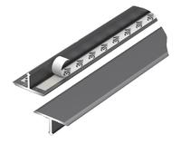 AGKANVCVNT Bande De Transition en Aluminium 90cm Long Barre Seuil De Porte, Profil De Transition Sol en T, Transition Facile Fixation, Largeur 1.5/2.2/2.5cm(Grey,3X L 90 x W 1.5CM)