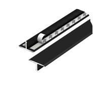 AGKANVCVNT Bande De Transition en Aluminium 90cm Long Barre Seuil De Porte, Profil De Transition Sol en T, Transition Facile Fixation, Largeur 1.5/2.2/2.5cm(Black,3X L 90 x W 1.5CM)