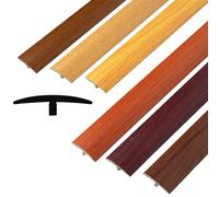 AGKANVCVNT Barre De Seuil Bande De Transition De Sol en PVC, Profilé De Transition Sol Anti Dérapant, Baguette De Recouvrement Sol pour Carrelage/entrée/Vinyle, 90cmx4cm(Black Walnut,1 Pcs)