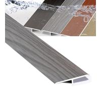 AGKANVCVNT Blanc Noir Bande De Transition Sol 90cm Long Profilé en T Aluminium, Profilé De Transition Sol, Bande De Recouvrement pour Moquette/Stratifié/Vinyle(Dark Grey,W40mm/1.6in)