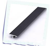 AGKANVCVNT Profil De Transition 15 20 33 40mm Largeur, Bande De Joint De Bordure De Sol, Barre De Transition en T, Transition De Seuil en Aluminium, 90cm Long(Black,15mm)