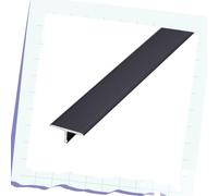 AGKANVCVNT Profil De Transition 15 20 33 40mm Largeur, Bande De Joint De Bordure De Sol, Barre De Transition en T, Transition De Seuil en Aluminium, 90cm Long(Black,20mm)