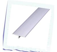 AGKANVCVNT Profil De Transition 15 20 33 40mm Largeur, Bande De Joint De Bordure De Sol, Barre De Transition en T, Transition De Seuil en Aluminium, 90cm Long(Silver,33mm)