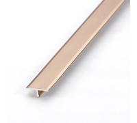 AGKANVCVNT Profilé en T, Profil Rail De Transition Plate, Bandes De Transition De Bordure De Sol en Aluminium, Baguette Recouvrement De Sol, Découpable(Gold,L900 x W33mm)