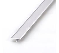 AGKANVCVNT Profilé en T, Profil Rail De Transition Plate, Bandes De Transition De Bordure De Sol en Aluminium, Baguette Recouvrement De Sol, Découpable(Silver,L900 x W15mm)