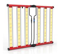 AGLEX 330W Led Grow Lights, Lampe de Culture Spectre Complet avec UV IR, Chaînage Pliable & Gradable, Lampe Horticole LED Style Barre pour Culture en Intérieur, Couverture Centrale 3x4ft