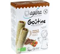 AGLINA - Biscuits Bio Sans Gluten au Cacao et Noisettes, Croquant Gourmand, Boîte 125g - Lot De 3