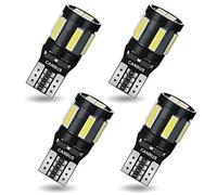 AGLINT Ampoule W5W LED CANBUS Anti Erreur T10 501 194 12V Non Polarité Remplacement pour Voiture Intérieur Dôme Plafonnier Carte Côté Coffre Position Lampe de Plaque D'immatriculation Blanc 4 Pièces
